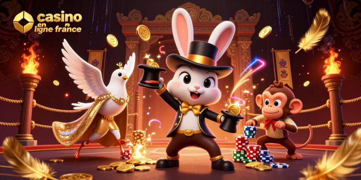 Vivez des moments palpitants sur casino en ligne france avec notre illustration 3D de la magie et de l'excitation du jeu.