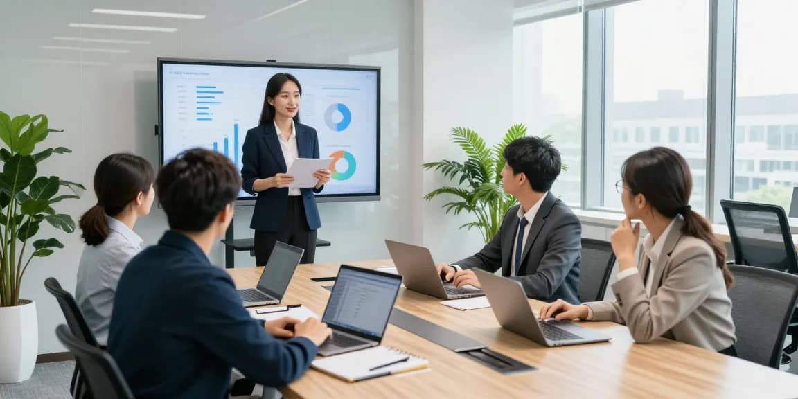 Service Photo d'Entreprise en milieu professionnel avec équipe de collègues collaborant autour d'une table de réunion.