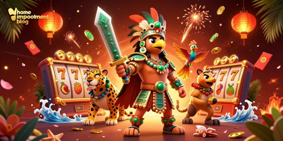 Engage with the home improvement blog featuring vibrant casino action and gold elements.