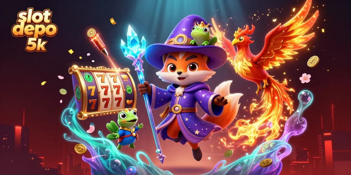 Engage with vibrant slot depo 5k illustrations featuring mystical characters and exciting casino elements.