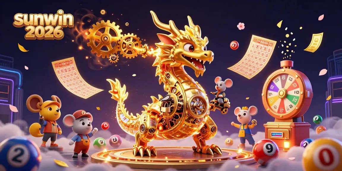 Engage in thrilling gameplay with sunwin 2026 as a golden dragon and vibrant lottery elements create an exciting casino atmosphere.