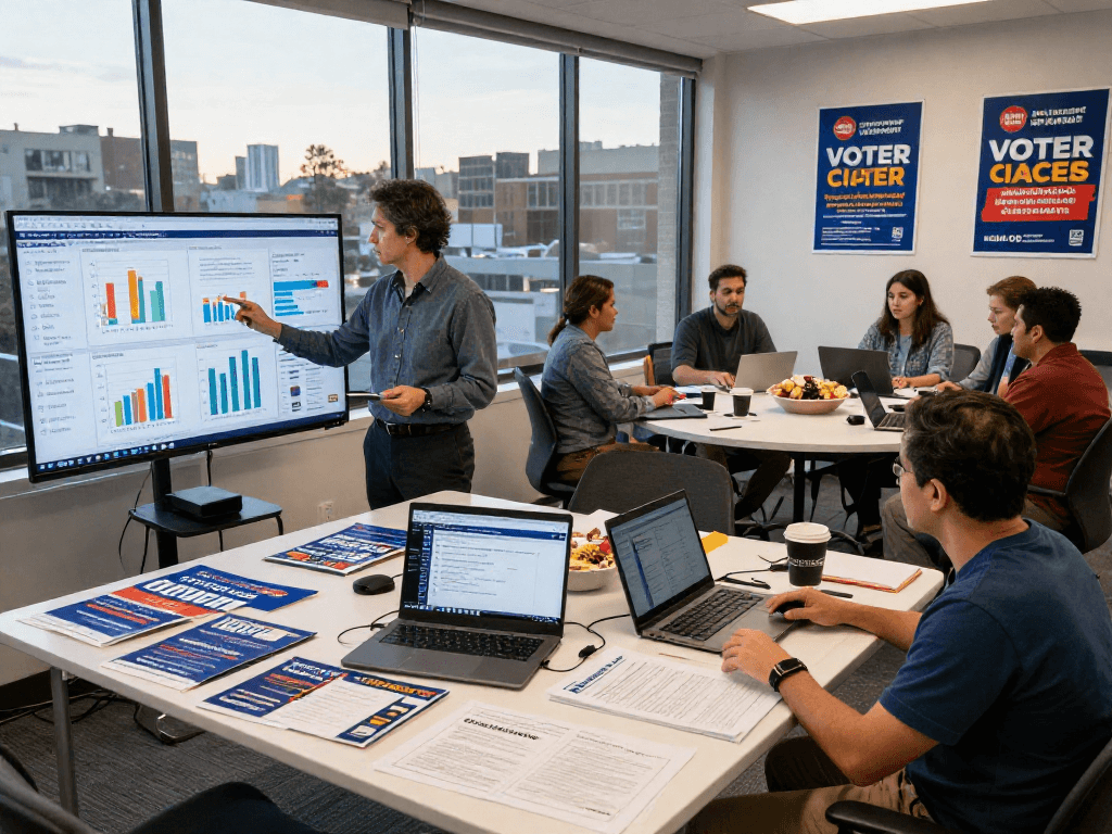Learn how to buy CTV ads for a campaign by analyzing voter data in a political office setting.