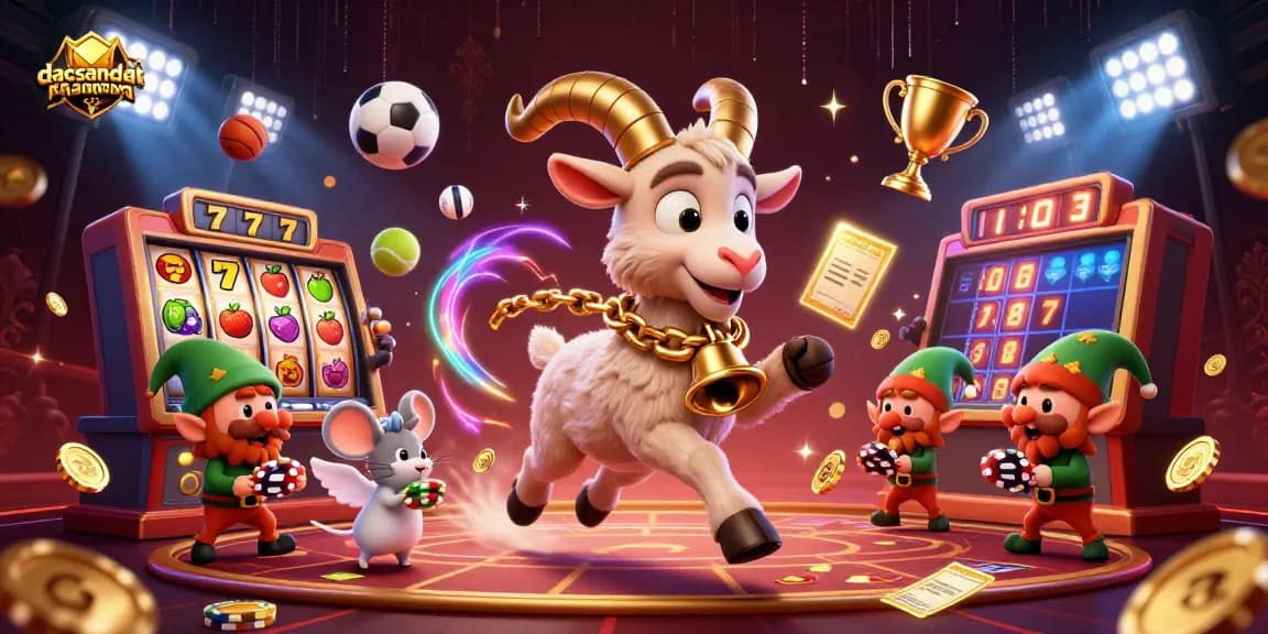 Experience dacsandatphanrang com with lively 3D casino action featuring gremlins, sports elements, and festive characters.