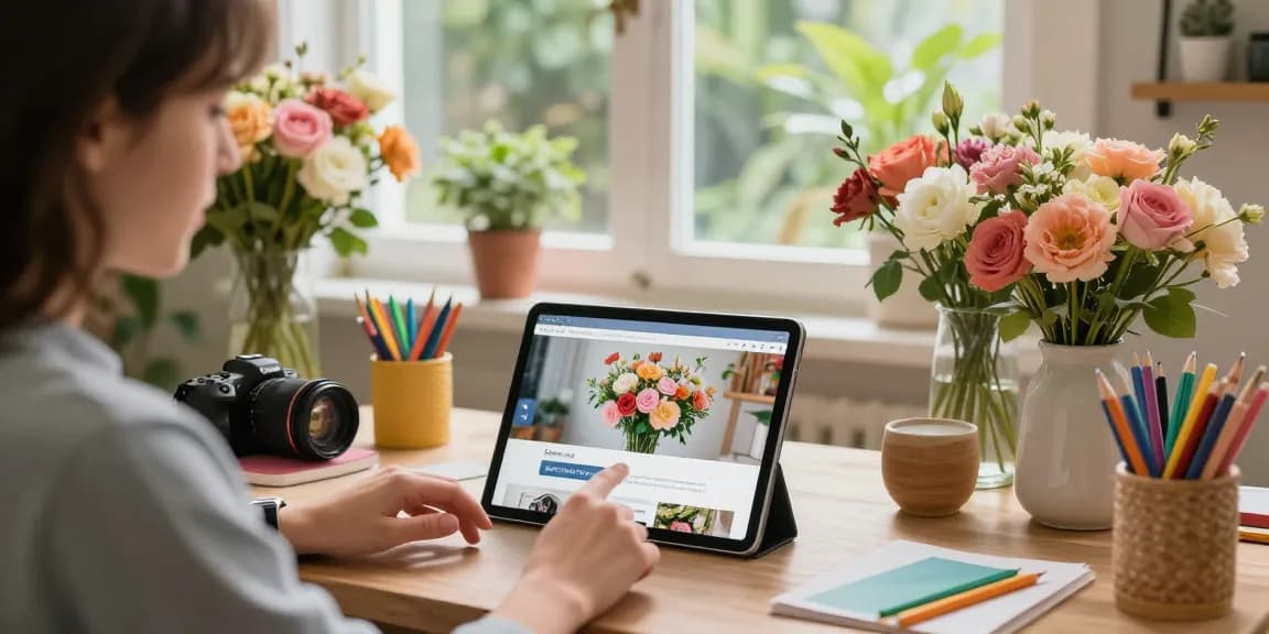 Explore MODALWD in a lively online flower shop atmosphere.