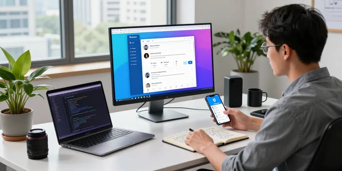 telegram china update insights from a tech workspace featuring Telegram app interface on screen
