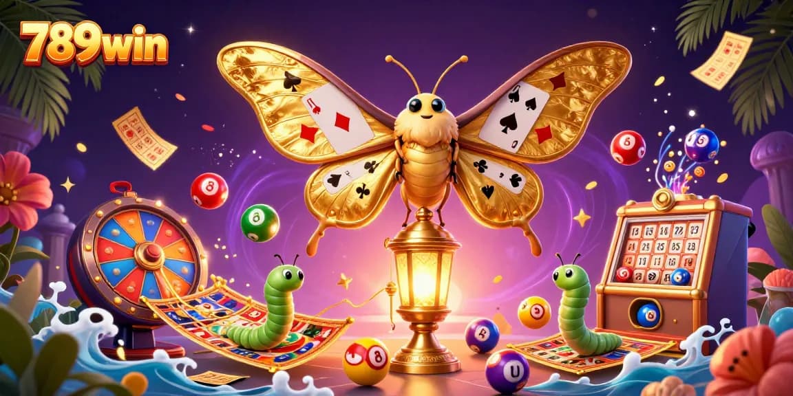 Engage with thrilling casino adventures at 789win, illustrated with vibrant lottery elements and golden motifs.