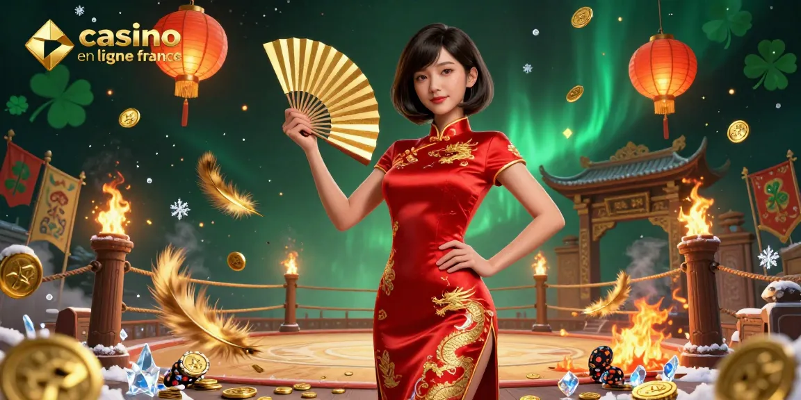 Explorez le monde passionnant du casino en ligne France tout en profitant d'éléments visuels vibrants et dorés et d'éléments immersifs.