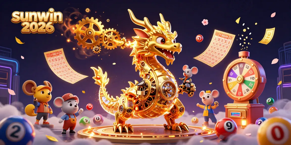 Engage in thrilling gameplay with sunwin 2026 as a golden dragon and vibrant lottery elements create an exciting casino atmosphere.