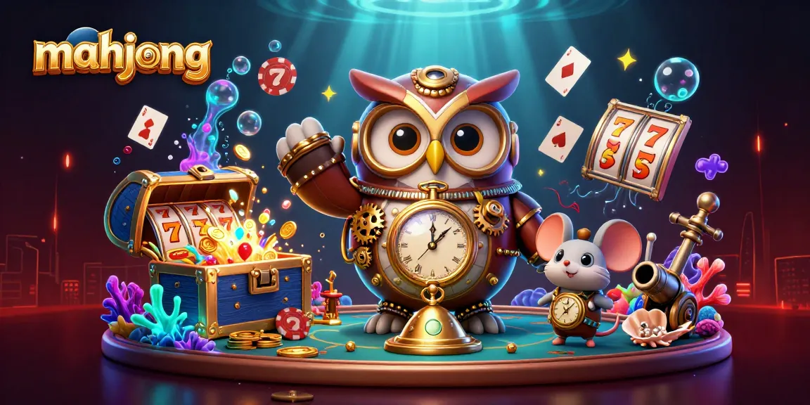 Engage in thrilling mahjong gameplay with vibrant slot elements and captivating casino visuals.
