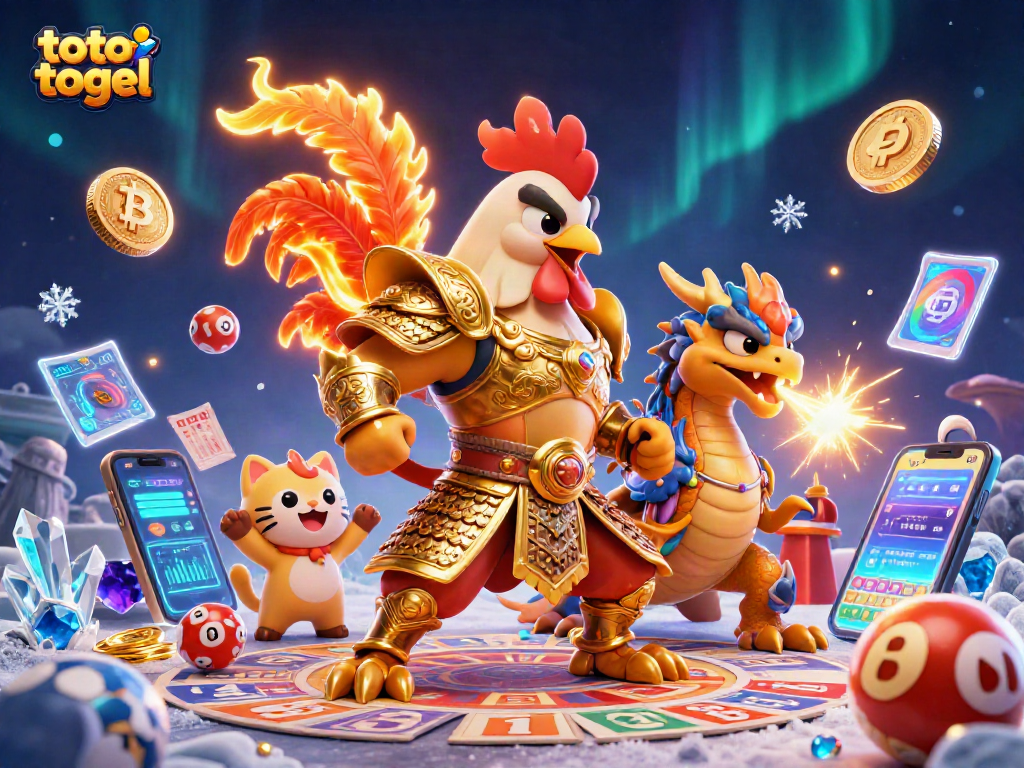 Boost your toto togel experience with vibrant characters and dazzling elements in this dynamic illustration.