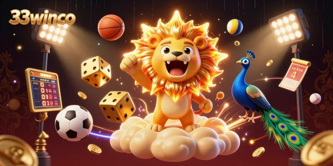 Engage with 33winco's vibrant casino universe, where the golden lion guards thrilling games of chance.