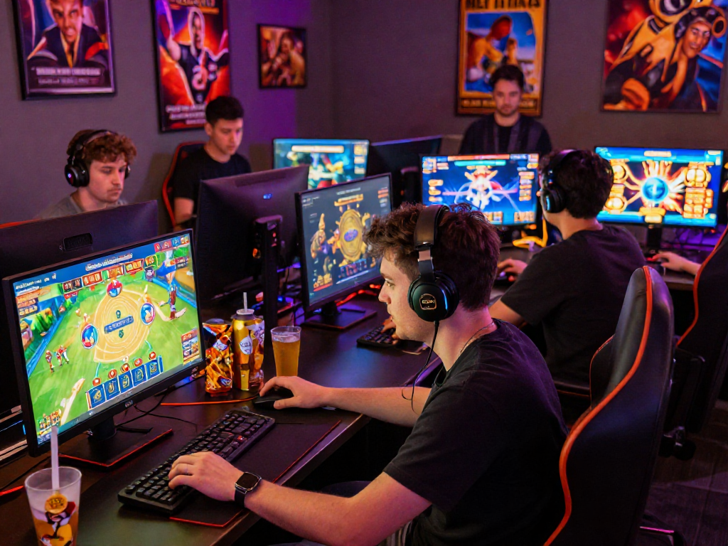 Players enjoying Raja328 online gaming platform with slots, sports, and casino games.