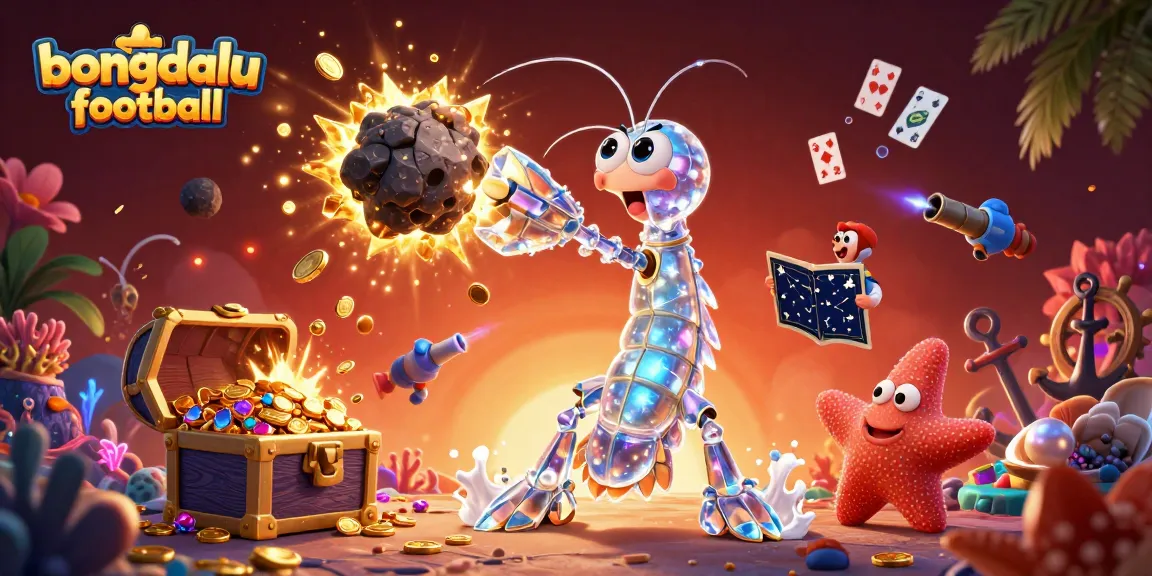 Engage with Bongdalu football as a galactic samurai mantis shrimp punches for big wins in a vivid 3D scene.