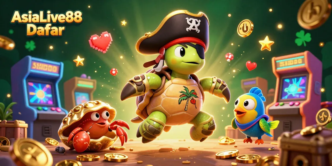 Engage in thrilling gameplay at AsiaLive88 Daftar with vibrant pirate-themed casino illustration.