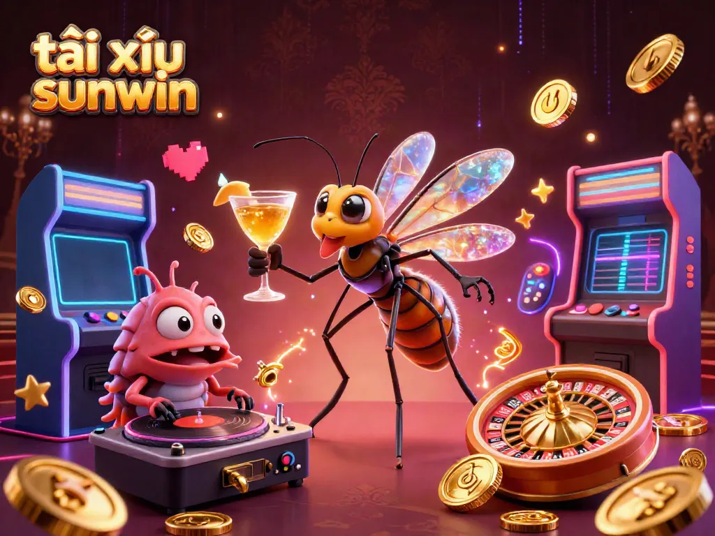 Experience thrilling action with tài xỉu sunwin as a cartoon mosquito mascot and exclusive casino elements light up the scene.
