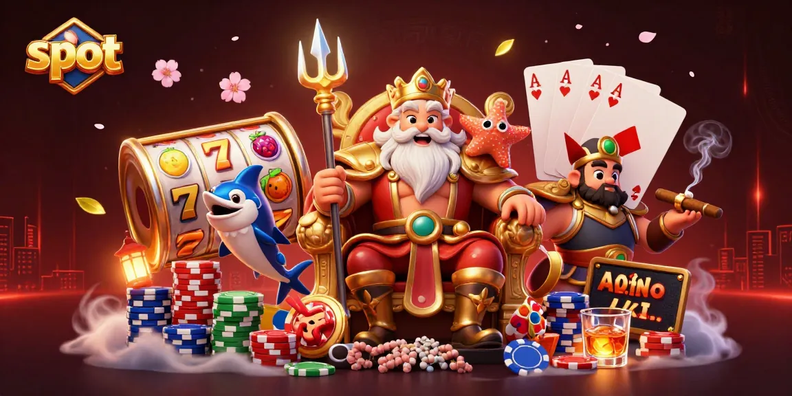 Putaran slot yang menyenangkan dengan karakter Raja Laut dan elemen kasino menarik.