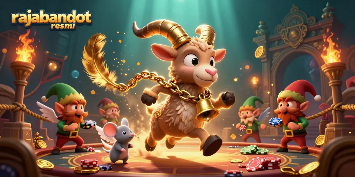 Engage with rajabandot resmi at a vibrant casino scene filled with whimsical characters and dynamic gaming elements.