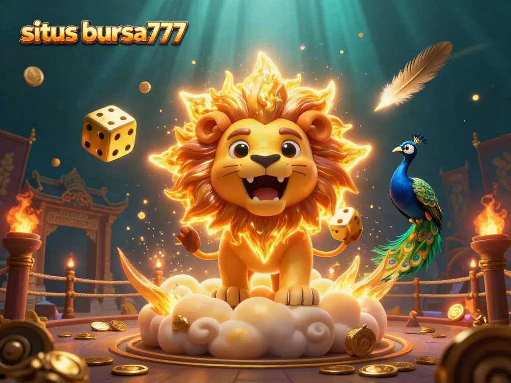 Slot menarik di situs bursa777 dengan simbol keberuntungan dan jackpot berkilau.