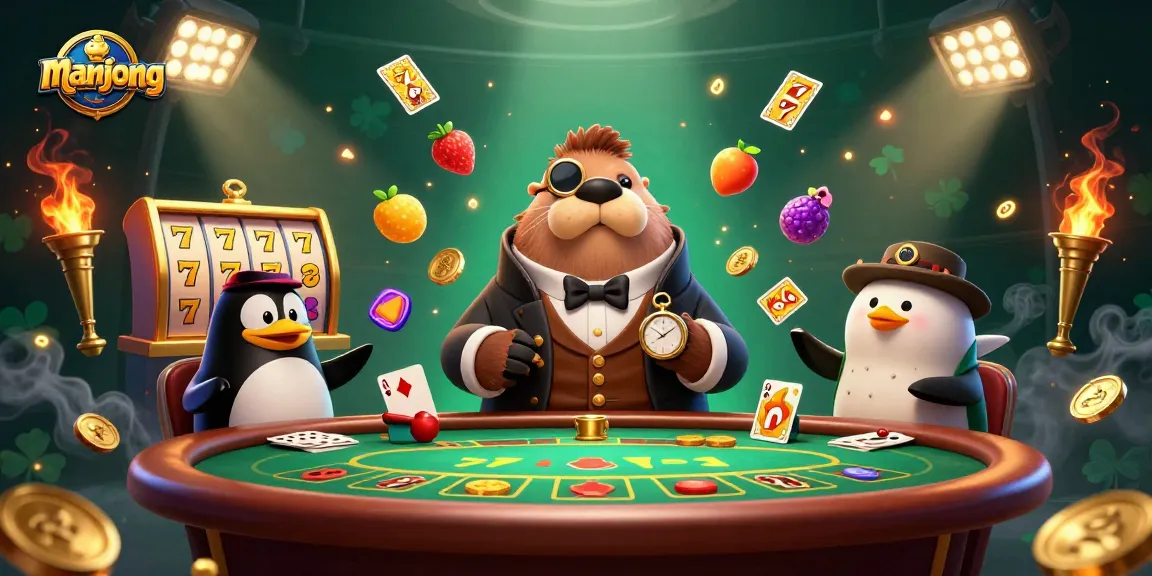 Experience thrilling mahjong slots in a colorful underwater casino with vibrant characters.