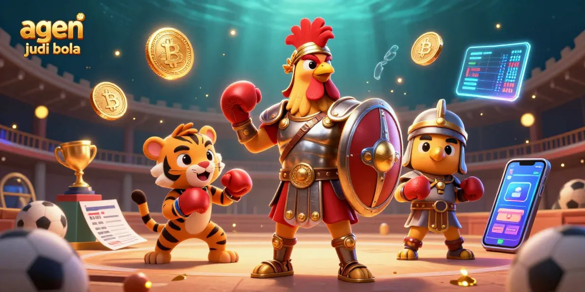Engage with agen judi bola as 3D characters battle in a vibrant sports-themed arena.